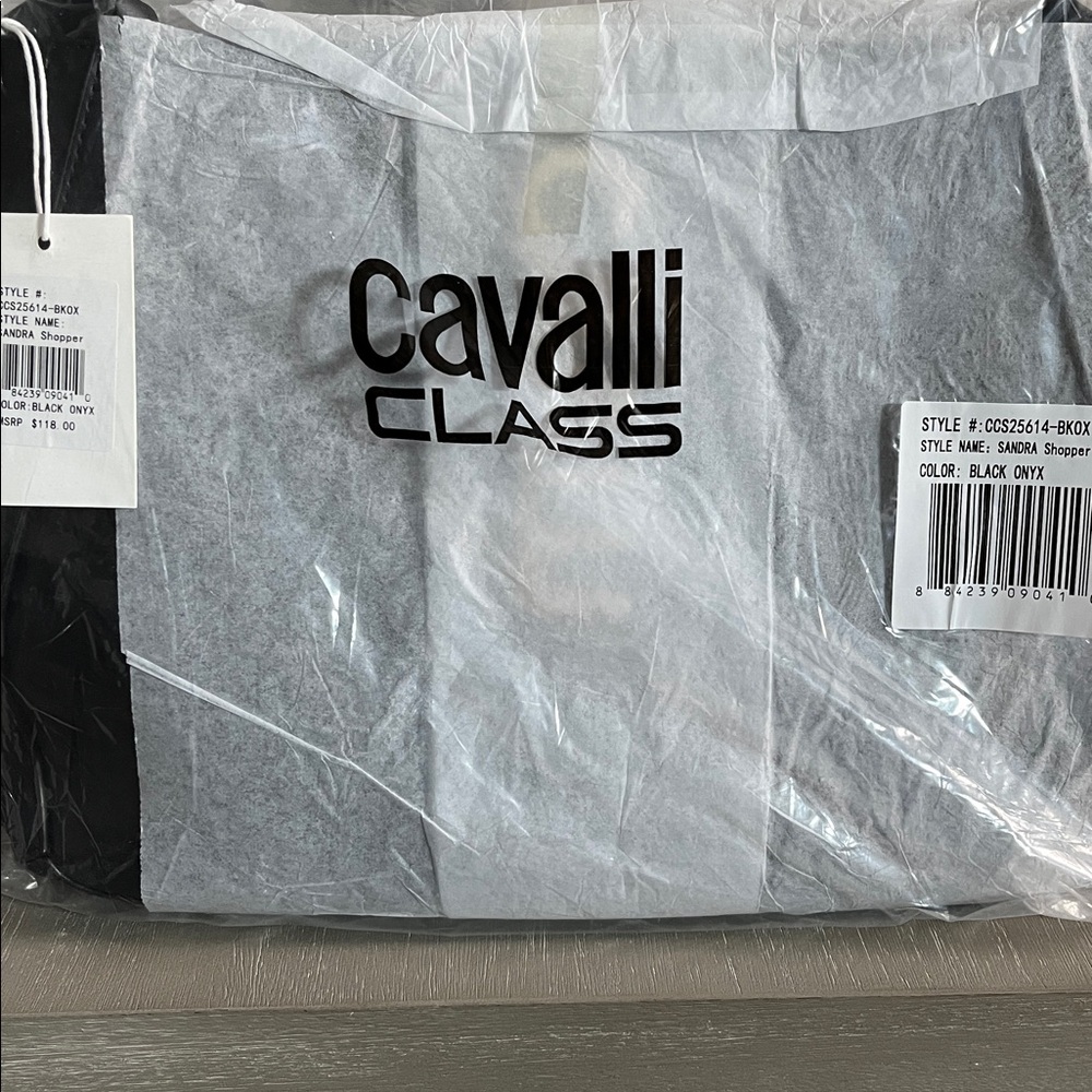 Cavalli Class Sandra Shopper Tote Bag in Black Onyx - NWT - Picture 5 of 5